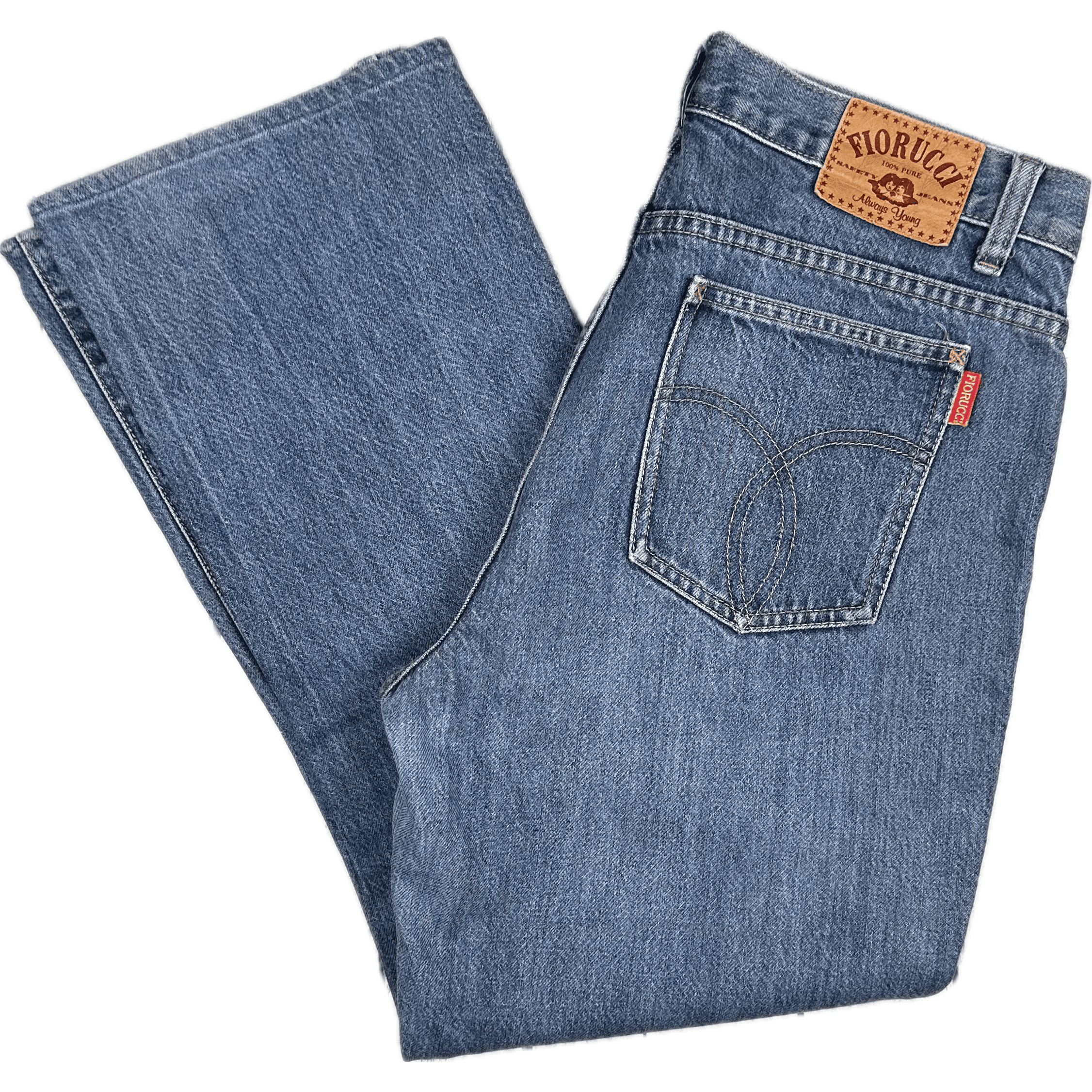 Fiorucci 90's Classic Fit Denim Crop Boot Jeans- Size 13S – Jean Pool