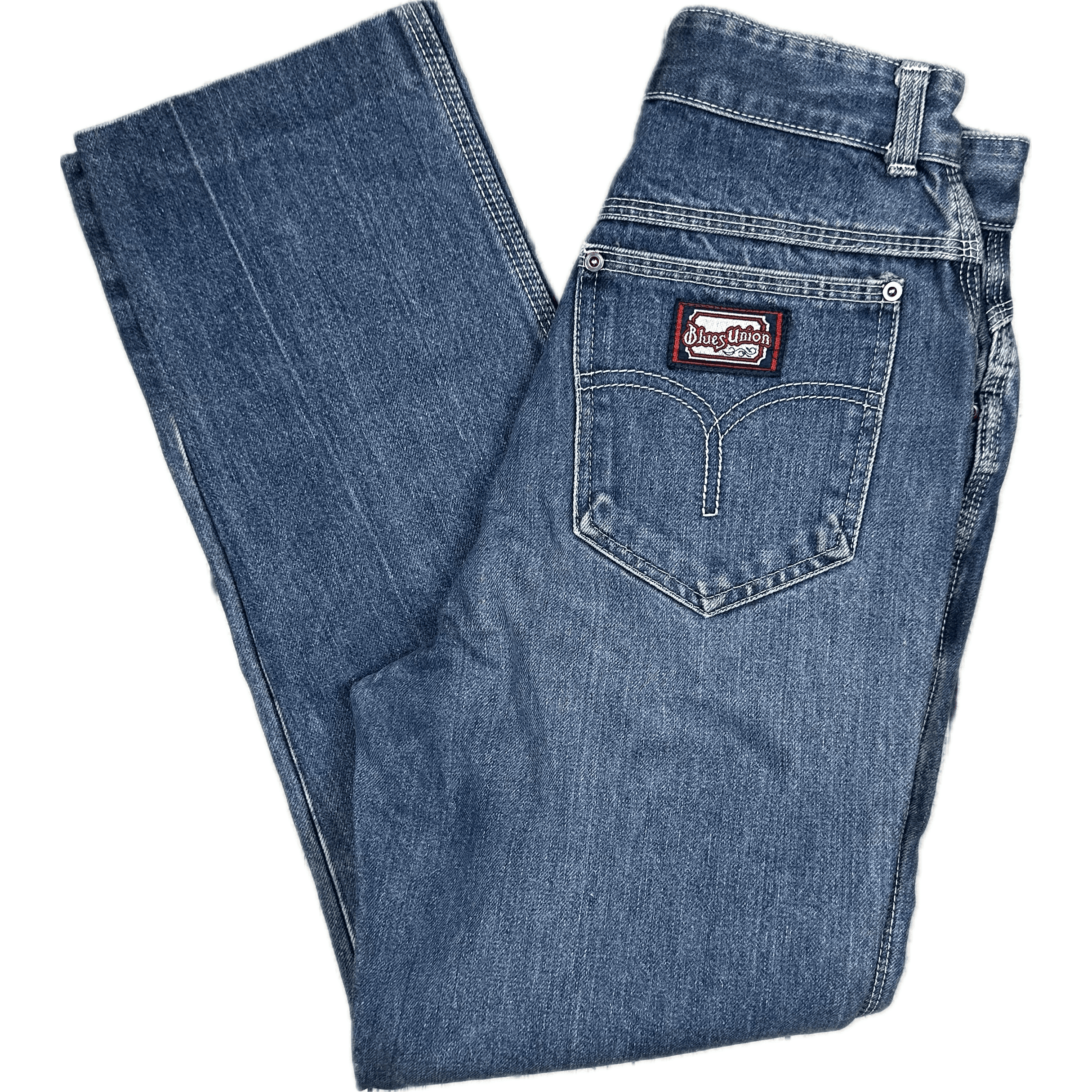 Stretch Denim Union Blues Jeans Mens Men's Dark Blue Relaxed Fit