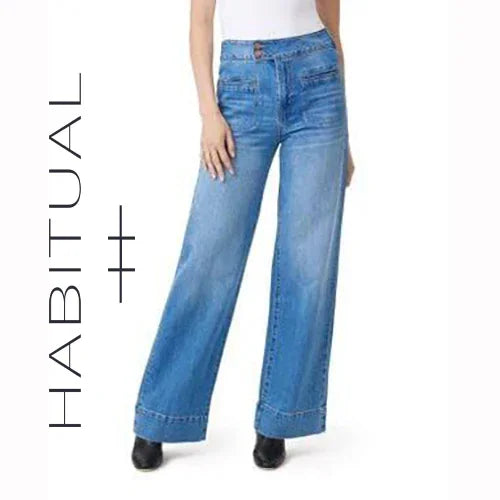 Jeans Habitual Taille 28 - Pin Stripped, Coupe Wide Leg, Neuf Avec étiquettes