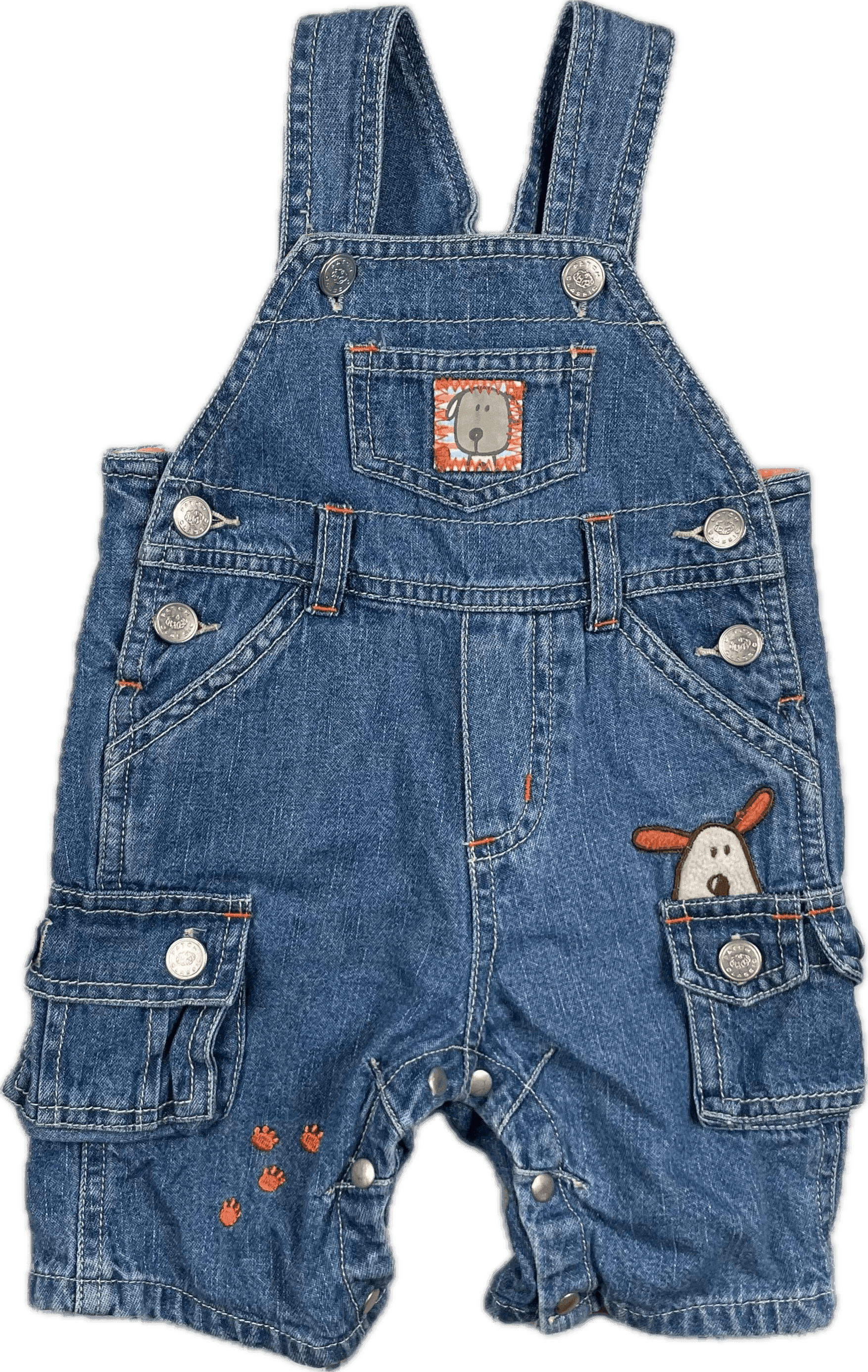 Pumpkin Patch Classic Bib Brace Denim Overalls Size 3/6M