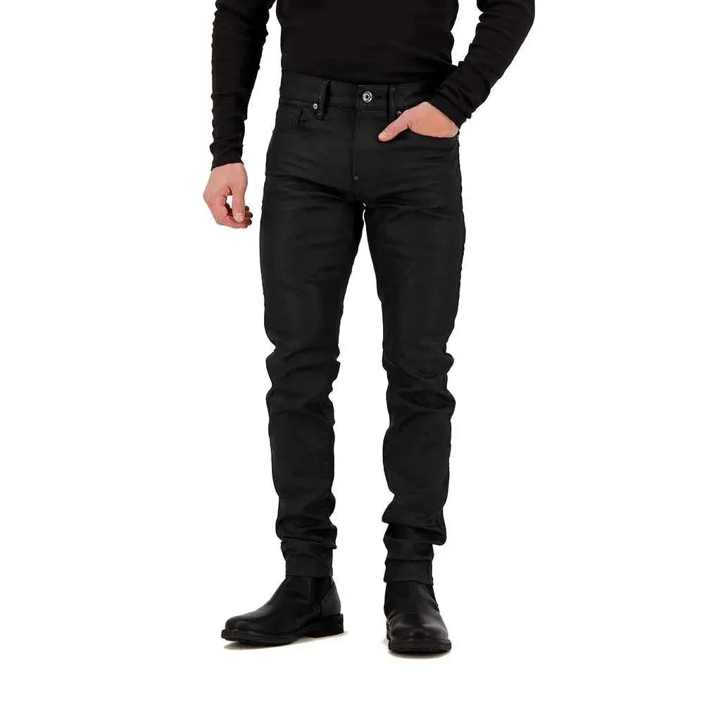 G Star 'Revend Skinny' Coated Black Stretch Jeans -Size 34/32