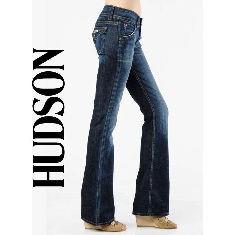 Hudson Womens Signature Bootcut Flap Pocket Jean
