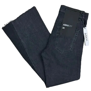 NWT- ASKK NY Black Crop Flare Jeans - Size 26