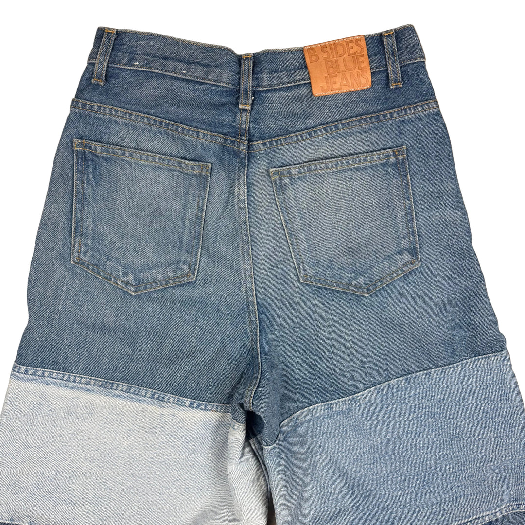 B Sides USA Made Super Wide Leg Patchwork 'Claude' Jeans   - Size 27