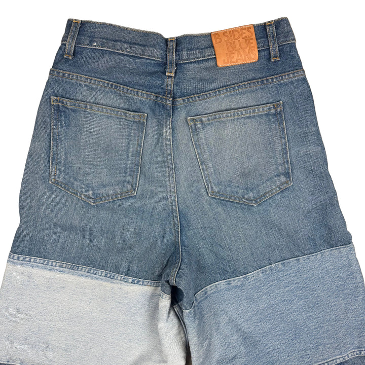 B Sides USA Made Super Wide Leg Patchwork 'Claude' Jeans   - Size 27