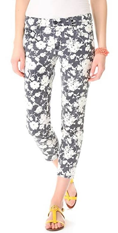 Tory Burch  Ladies 'Alexa Cropped Skinny' Floral Print Jeans- Size 28