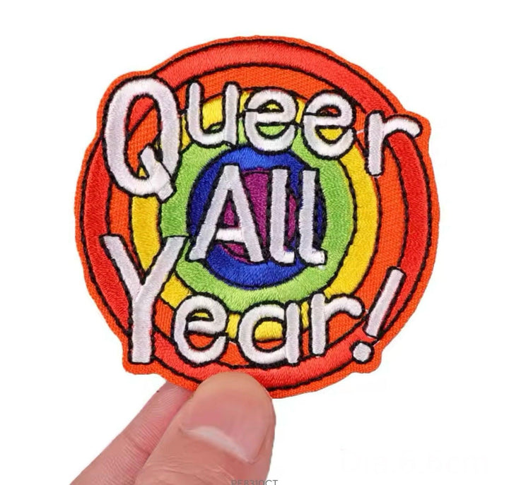 Queer all Year- Embroidered Patch - Jean Pool