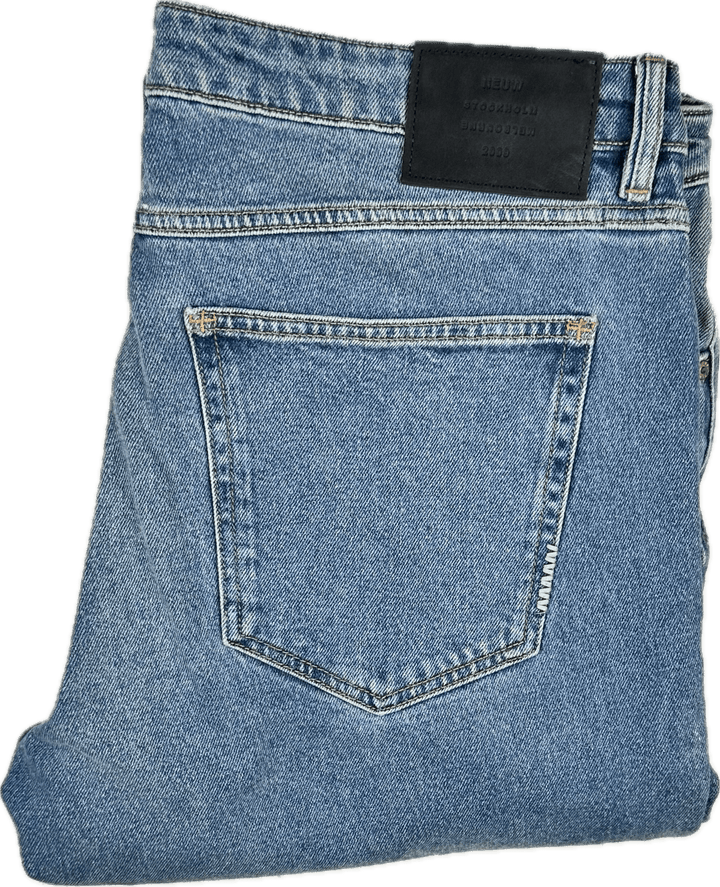 NEUW Mens 'Ray Straight' Stretch Denim Jeans - Size 36/32 - Jean Pool