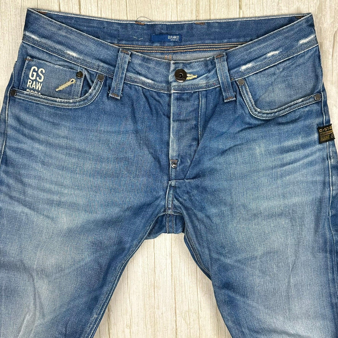 G Star RAW 3301 'Attacc Low Straight' Jeans -Size 32S