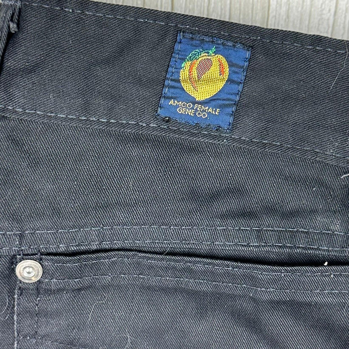 1970's AMCO Peaches Vintage Rare Australian Made Black Jeans - Jean Pool