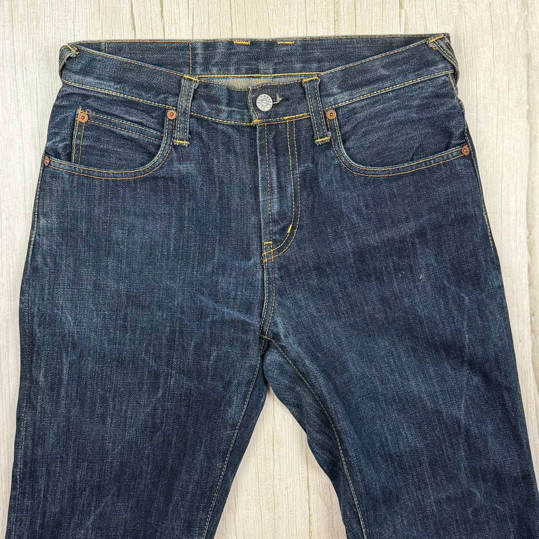 Evisu Japan Ladies Logo Pocket Lo Rise Bootflare Jeans - Size 29