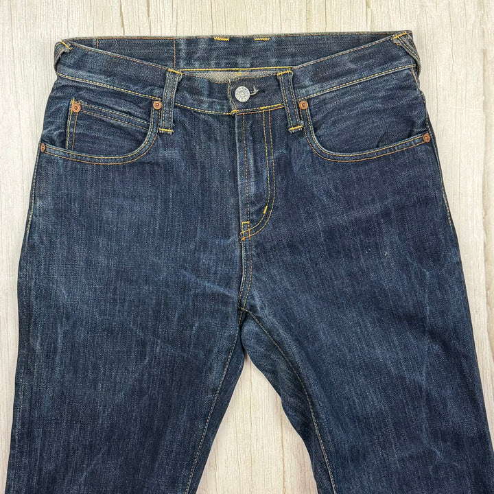 Evisu Japan Ladies Logo Pocket Lo Rise Bootflare Jeans - Size 29