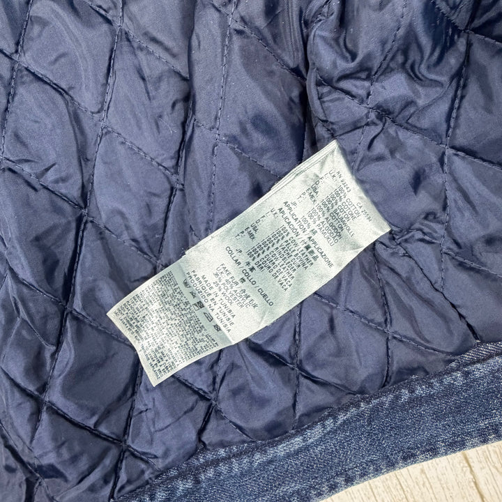 Diesel Kids Embroidered Logo Back Denim Jacket  - Size 6-8Y