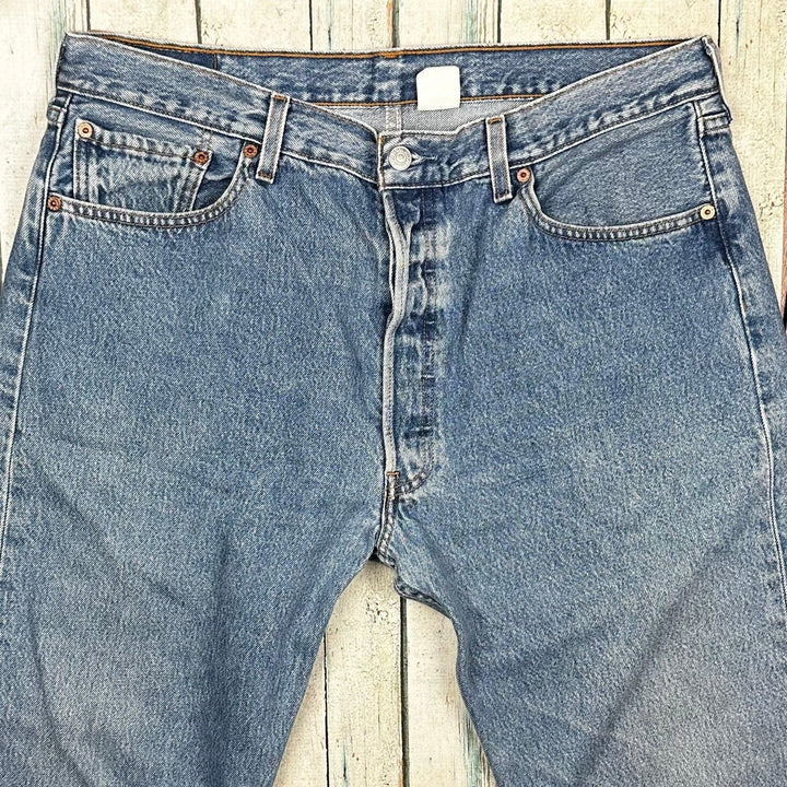 Levis Vintage 90's 501 Mens Button Fly Jeans -Size 38/32 - Jean Pool