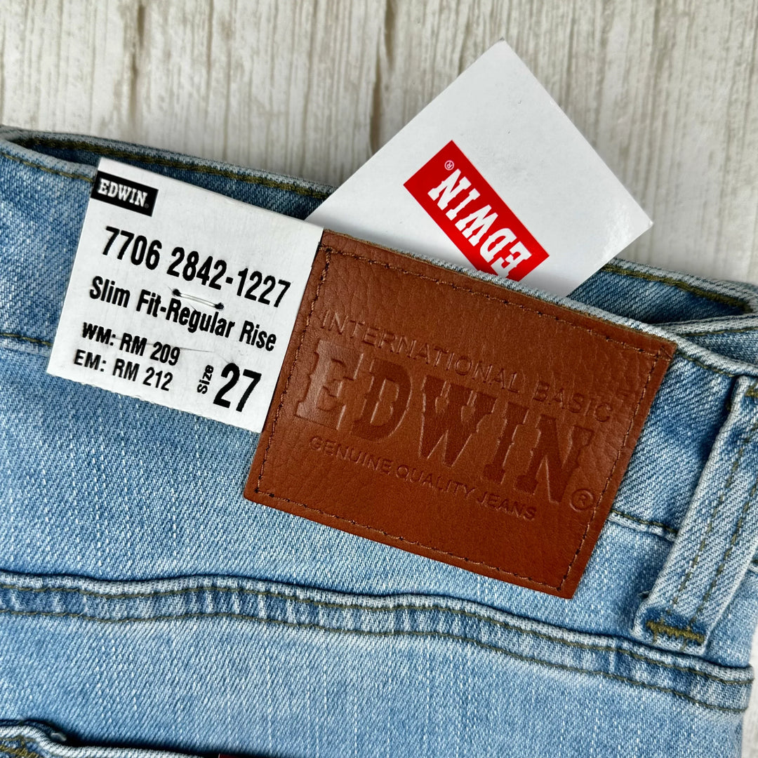 NWT-Edwin Stretch Denim-'506' Slim Fit Mens Jeans -Size 27/32