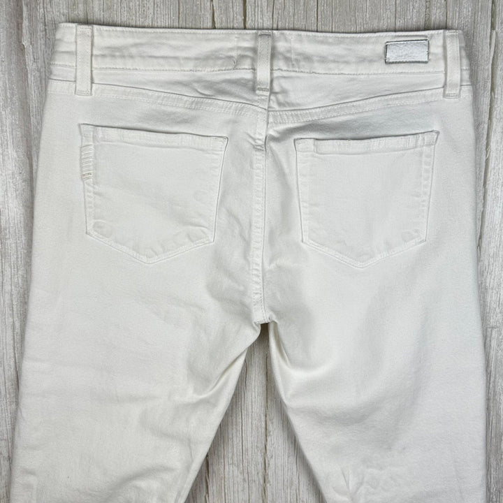 Paige Denim 'Kylie Crop' White Stretch Jeans- Size 27