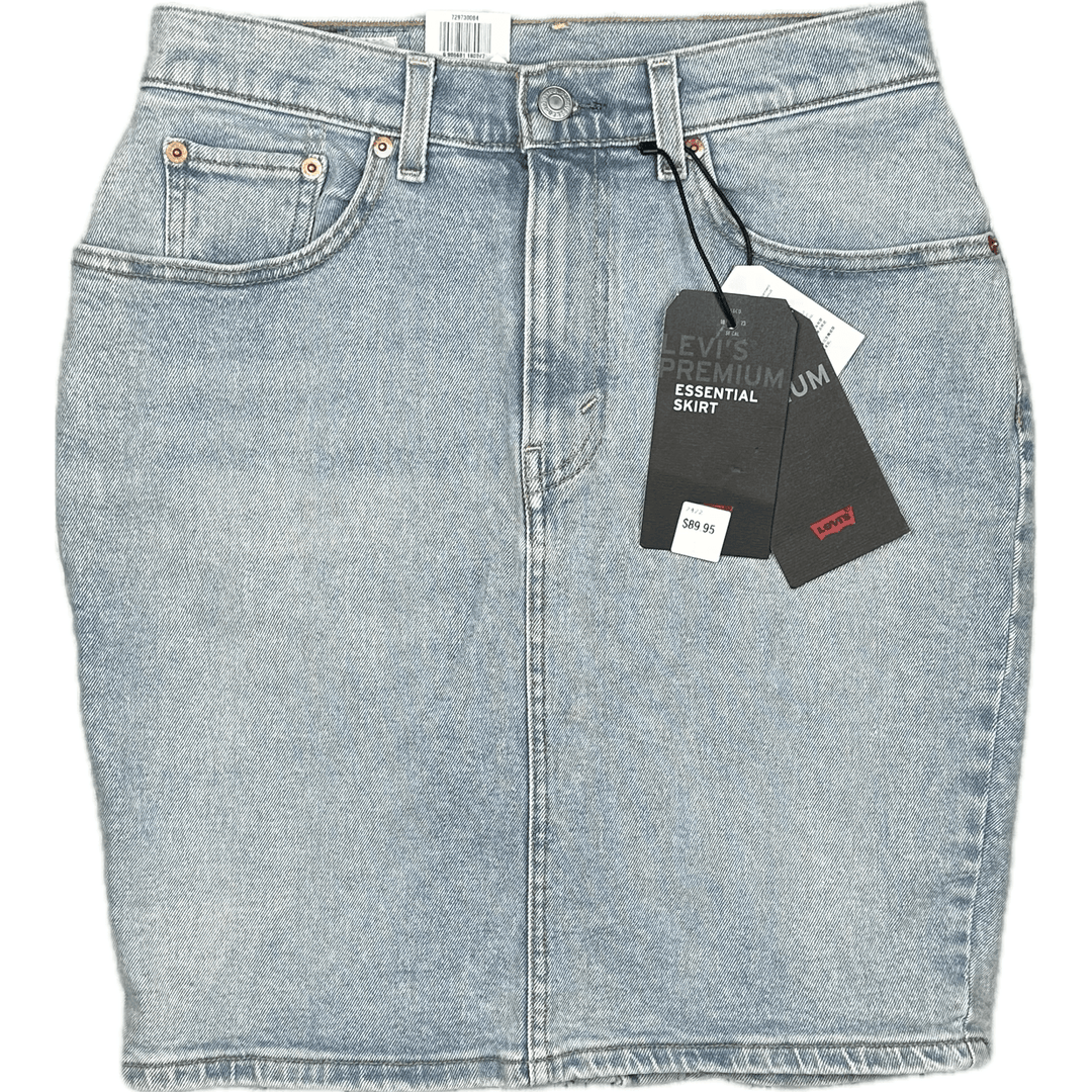 Levis denim skirt zipper best sale