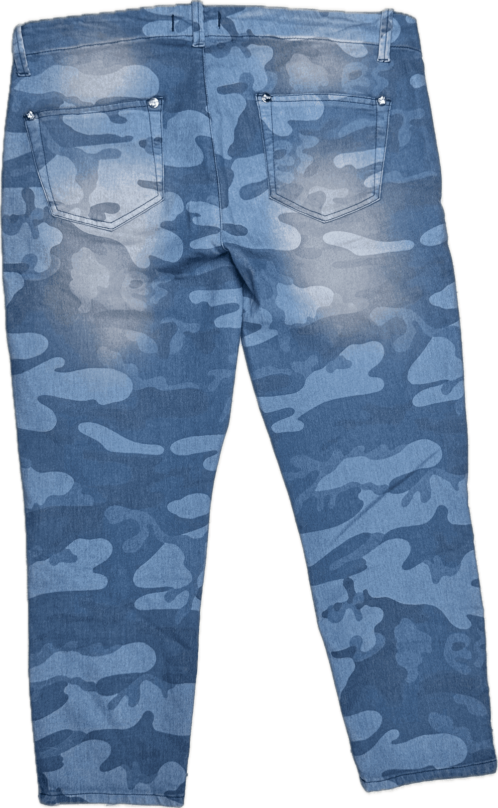 Blugirl Folies Blue Camouflage Print Capri Pants -Size 32 - Jean Pool