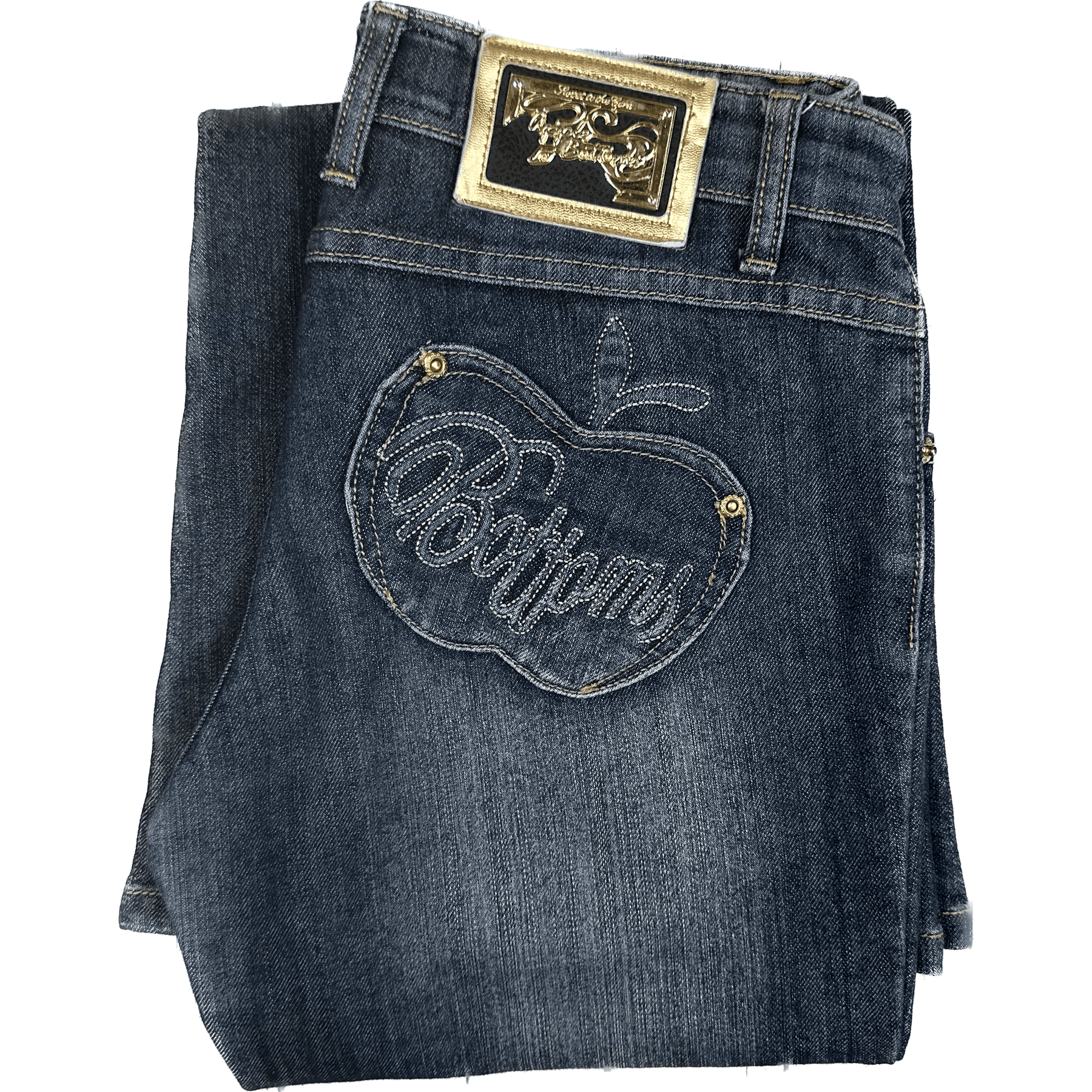 Apple Bottoms Iconic Apple Logo Pocket Flare Jeans Size 10 Jean Pool