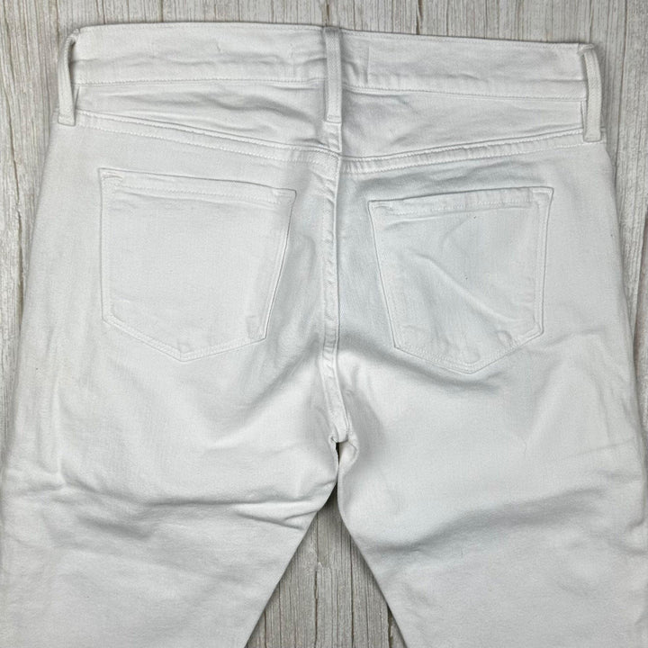 Frame Denim 'Le Garcon' White Boyfriend Jeans  -Size 24