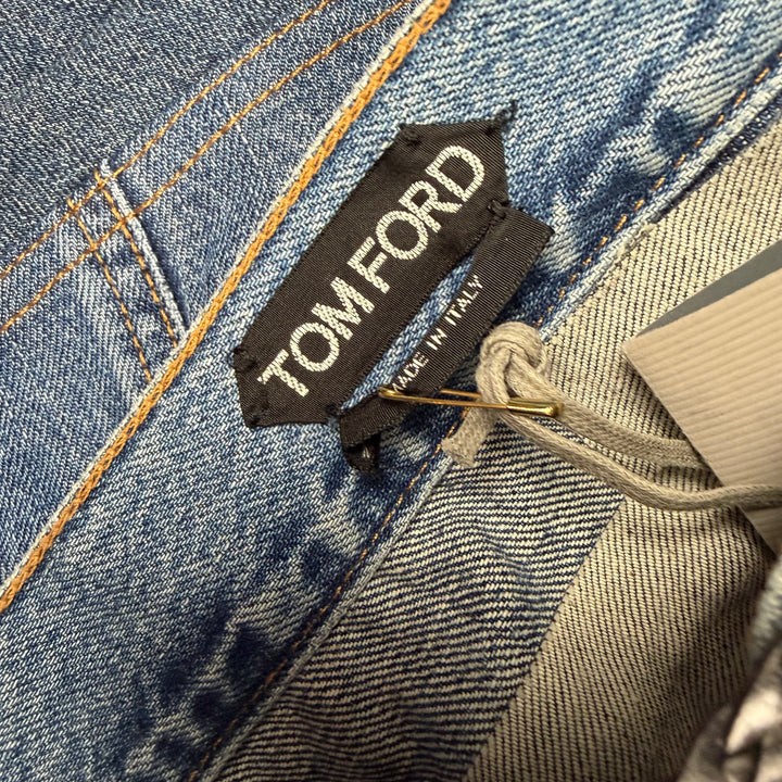 NWT- Tom Ford Patchwork Denim Skirt RRP $4990 - Size 36 or S
