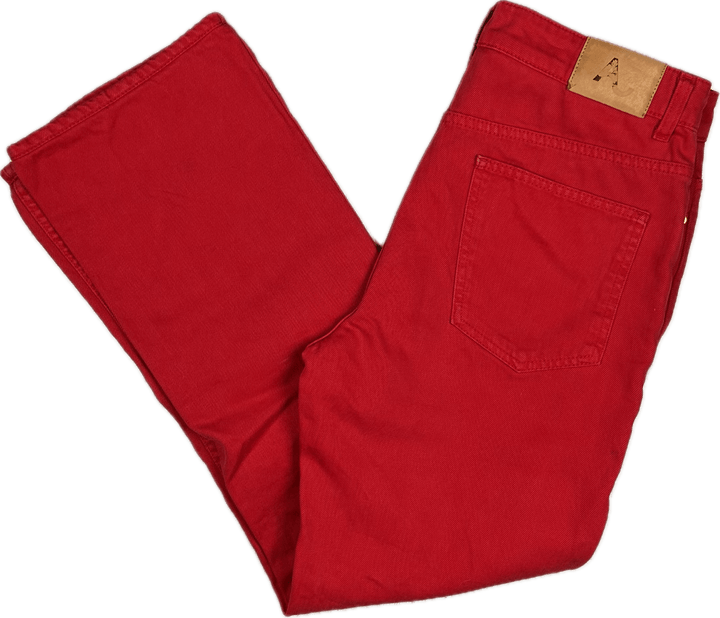 Alexa Chung Red Relaxed Straight Fit Jeans- Size 29