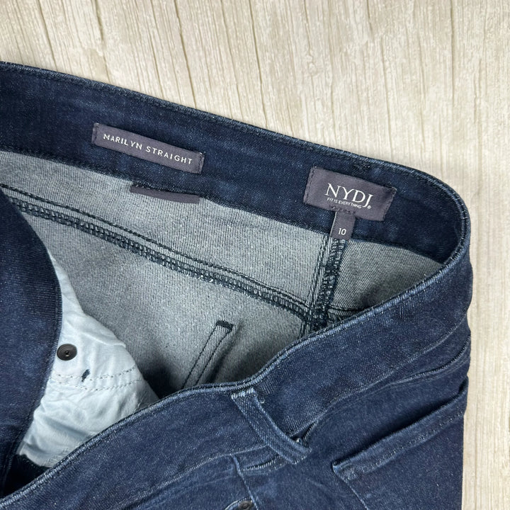 NYDJ 'Lift & Tuck' MARILYN Straight Leg Jeans -Size 10 US suit 14AU