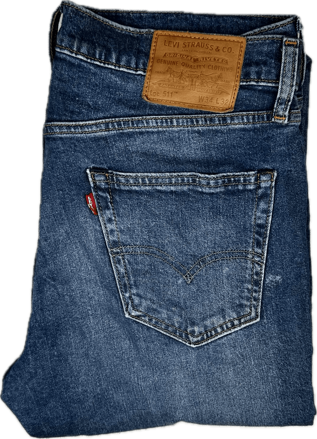 Levis Premium Slim Straight 511 Men's Denim Jeans - Size 34/32