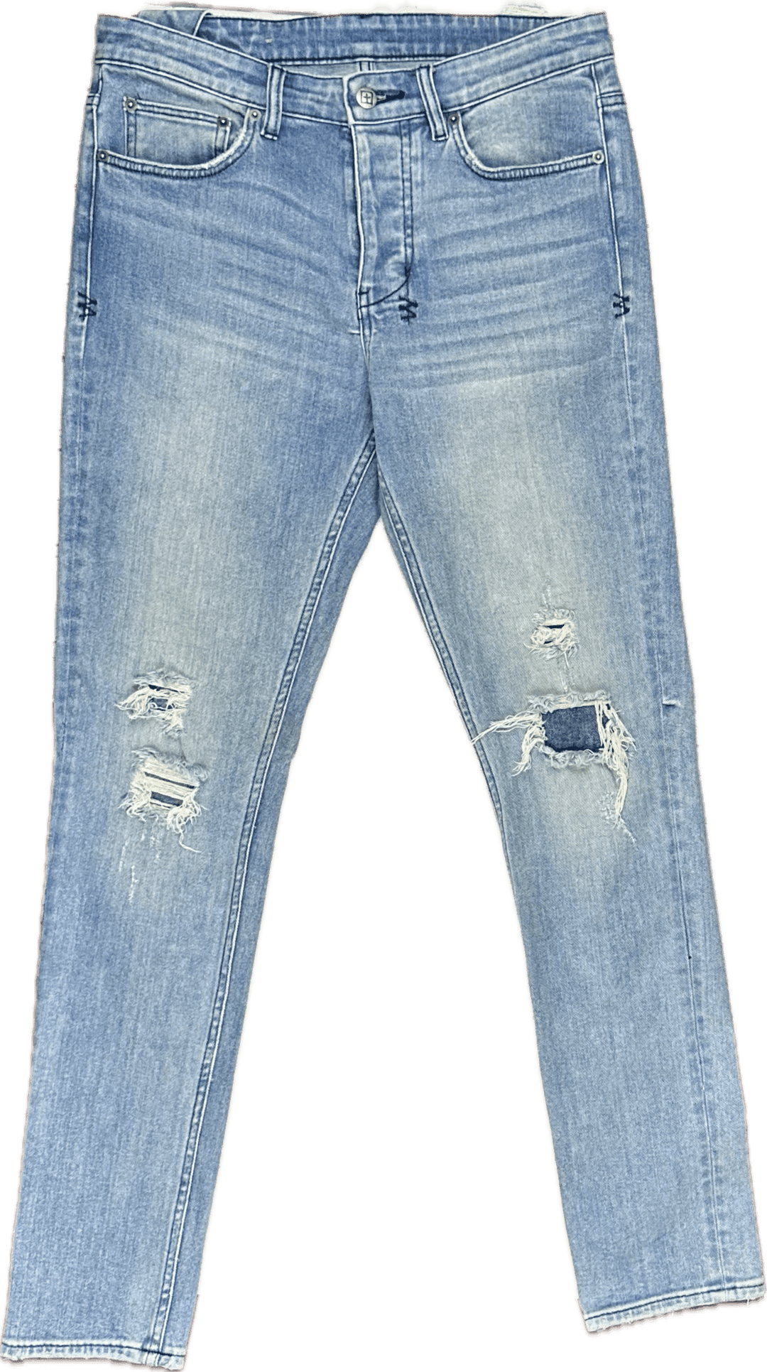 Ksubi Mens 'Chitch' Fixed Up Blue Straight Leg Denim Jeans - Size 31 - Jean Pool