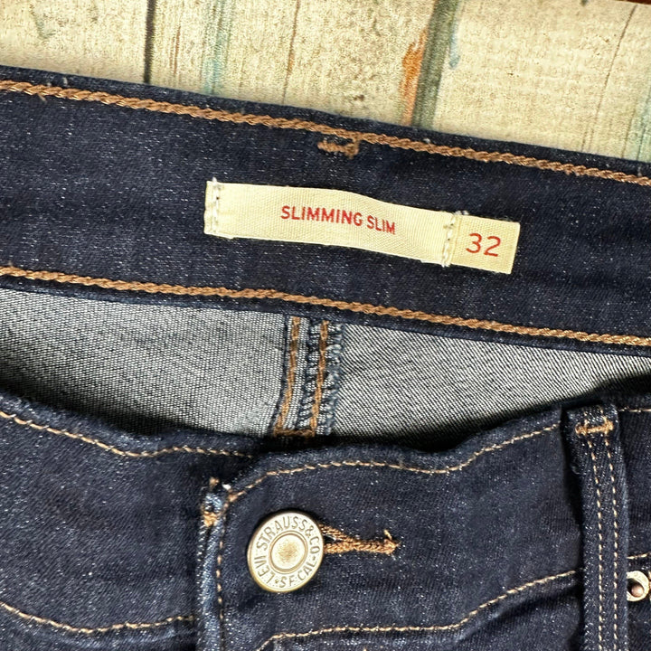 Levis 'Slimming Slim' High Rise Denim Jeans - Size 32" or 14AU - Jean Pool