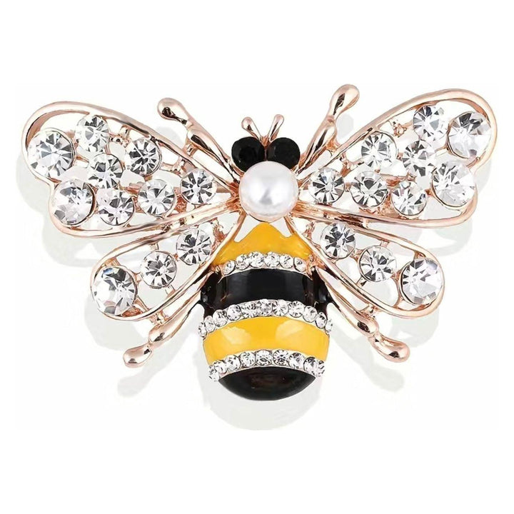 Jewelled & Enamel Bee Brooch - Jean Pool