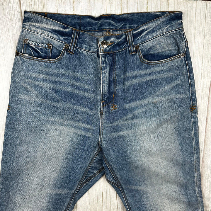 Ksubi 'Pointer' Tapered Leg in Lifetime Blue Wash Jeans- Size 25