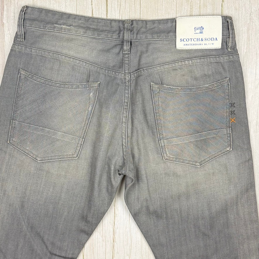Scotch & Soda Mens 'Ralston' Slim Fit Grey Jeans- Size 32/34