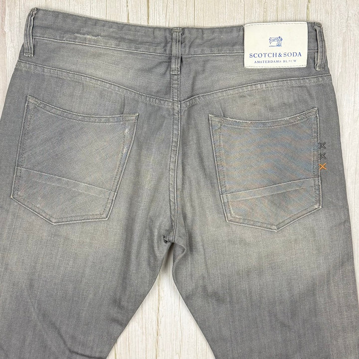 Scotch & Soda Mens 'Ralston' Slim Fit Grey Jeans- Size 32/34