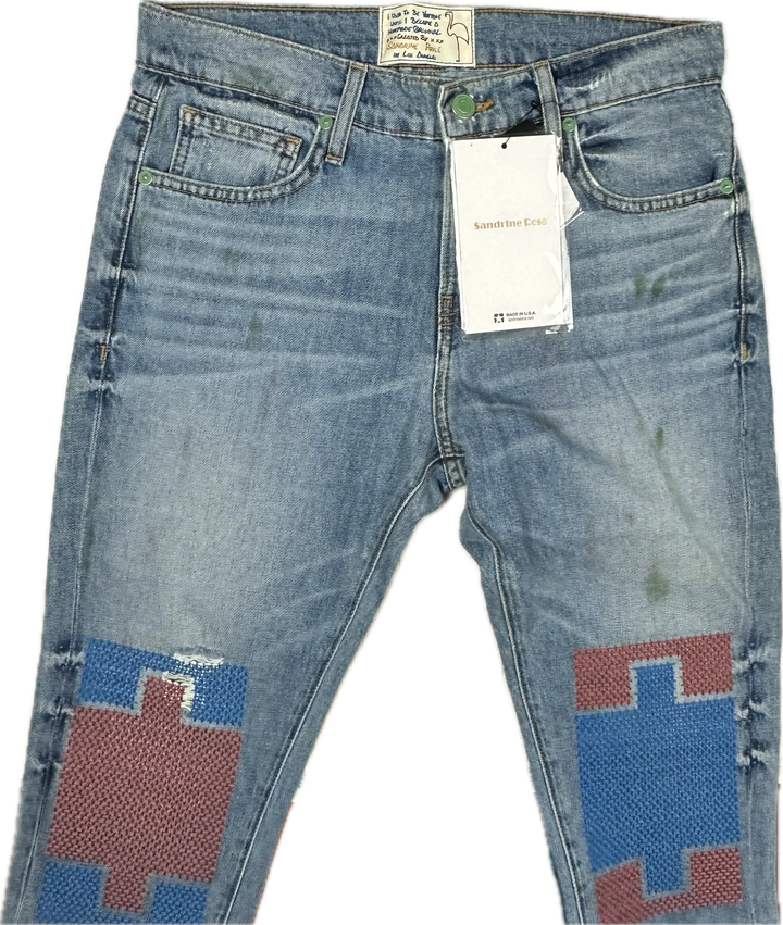 NWT - Sandrine Rose Re-Worked Original Handmade in USA Jeans - Size 25