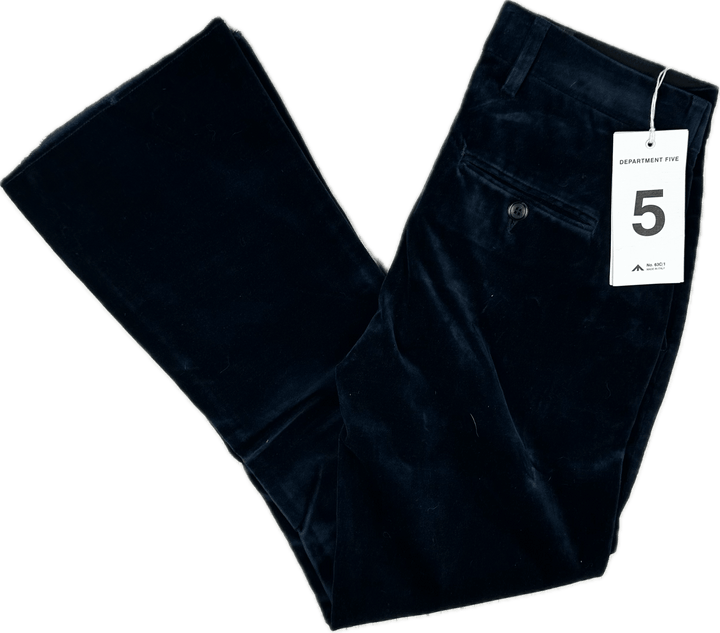 NWT- Department 5 Made in Italy Navy Velvet Pants- Size 26