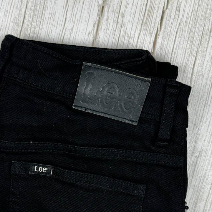 Lee 'High Licks Crop' Black Skinny Jeans - Size 10 - Jean Pool