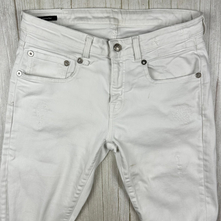 R13 Made in Italy 'Boy Skinny' White Jeans- Size 29 - Jean Pool