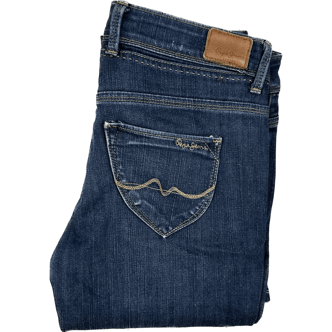 Pepe 'Elite' Ladies Low Rise Straight Jeans- Size 28 - Jean Pool