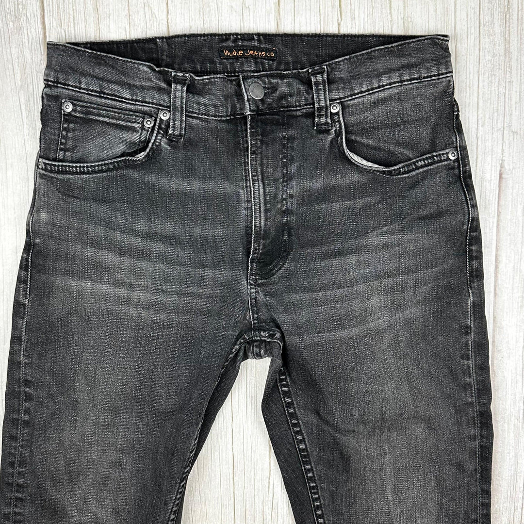 Nudie 'Lean Dean' Black Eyes Wash Jeans- Size 32/32