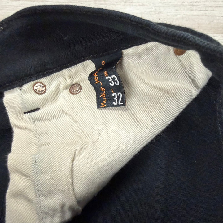 Nudie 'Lean Dean' Dry Everblack Wash Organic Cotton Jeans- Size 33/30