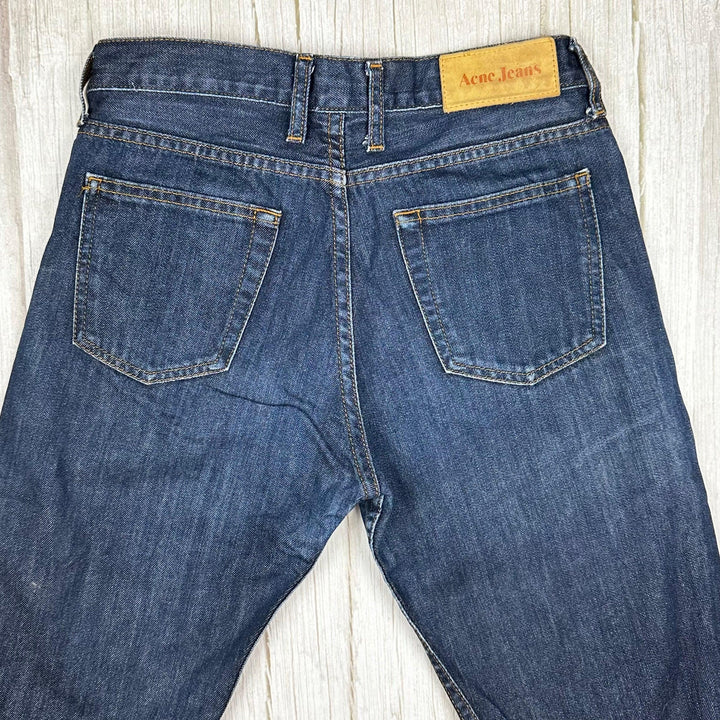 Acne Jeans 'Luv Blue' Classic Bootcut Jeans - Size 27/34 - Jean Pool