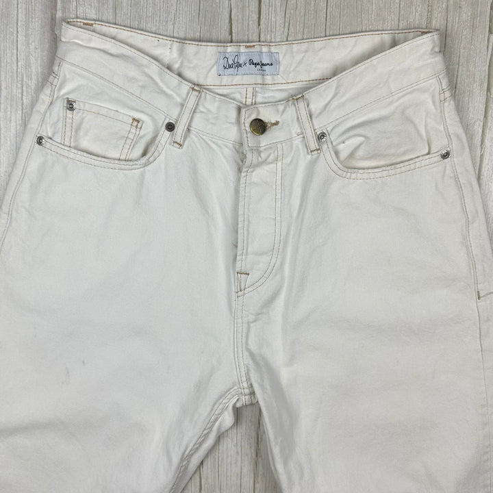 Pepe London X Dua Lipa Ladies Ecru Jeans- Size 30