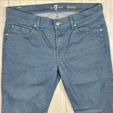 7 for all Mankind - Mens 'Slimmy' Slim Leg Jeans - Size 34