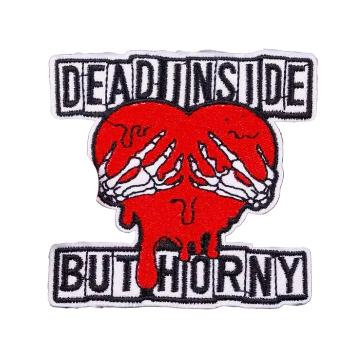 Dead on the Inside -  Embroidered Iron On Patch