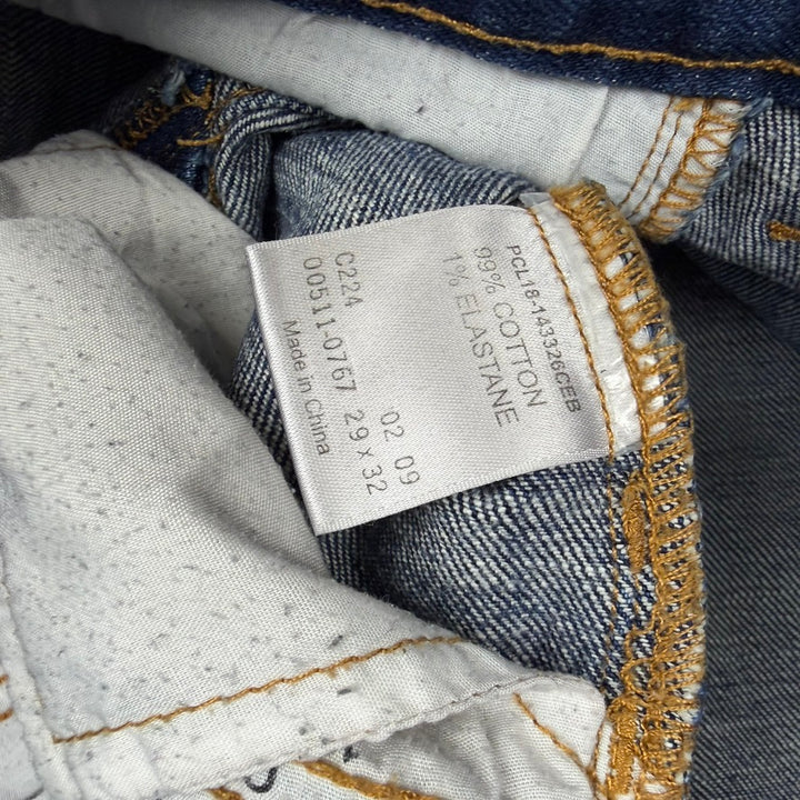 Levis Y2K Slim Straight 511 Low Rise Denim Jeans - Size 29
