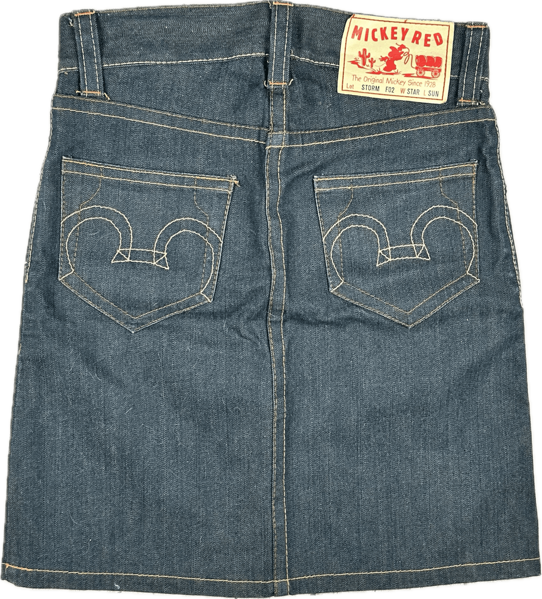 Vintage 90's It's Mickey & Co Disney Denim Skirt - Suit Size 10 - Jean Pool
