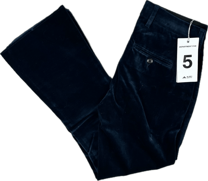 NWT- Department 5 Made in Italy Navy Velvet Pants- Size 26