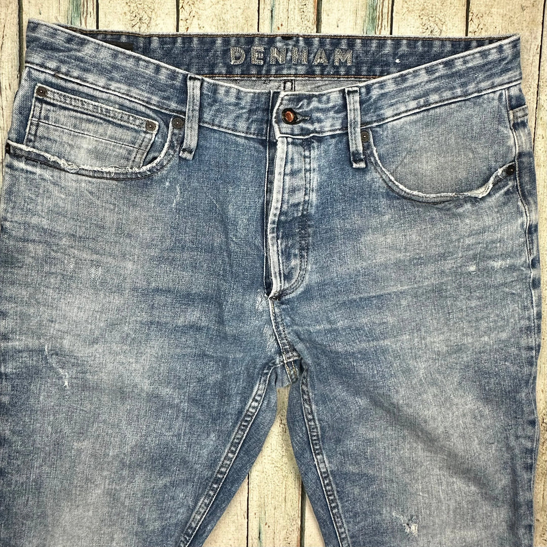 Denham 'Razor' Distressed Slim Mens Jeans - Size 34 - Jean Pool