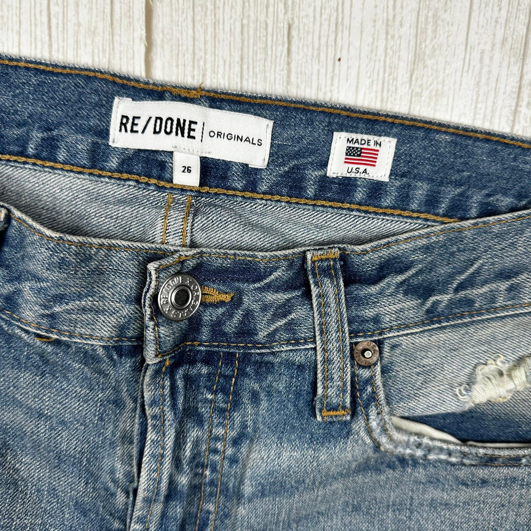 RE/DONE 90's Mid Rise Relaxed Crop Jeans -Size 26